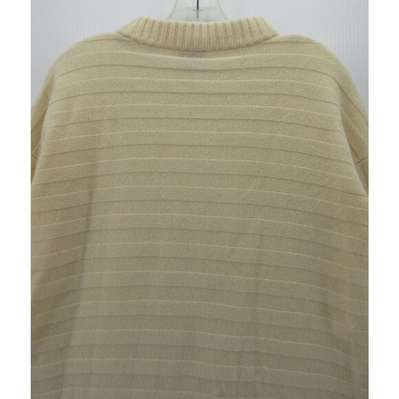 Theory Sweater Medium Cashmere Pullover Ribbed Striped Preppy * - Picture 7 of 11